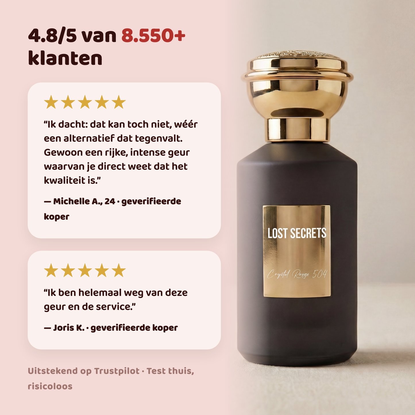 Crystal Rouge 504 geïnspireerd op Baccarat Rouge 540